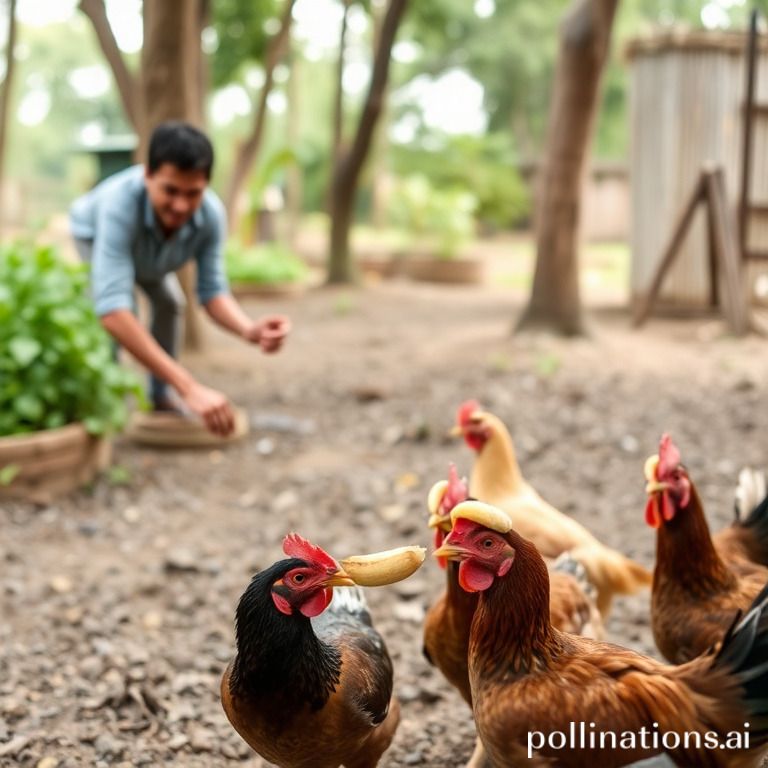 how to feed chickens bananas